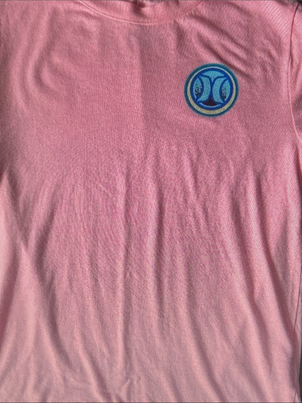 Hurley Pink Short Sleeve Tee with Blue Logo